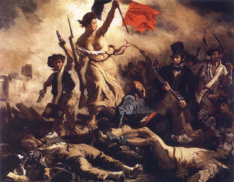 Eugene Delacroix Liberty Leading the People Spain oil painting art